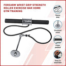 Forearm Wrist Grip Strength Roller Exercise Bar Home Gym Training-4