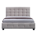 Linen Fabric Queen Deluxe Bed Frame Beige-5
