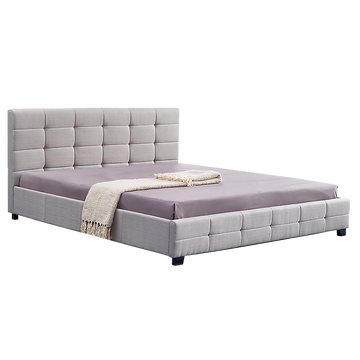 Linen Fabric King Deluxe Bed Frame Beige