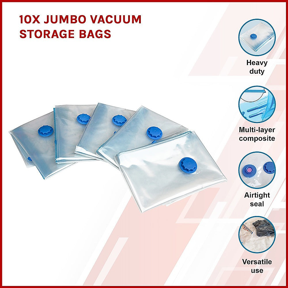 10X JUMBO Vacuum Storage Bags