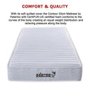 Contour Encased Coil Single Mattress – Hybrid Support with CertiPUR-US® Certified Foam Comfort Layers-6