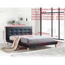 Queen PU Leather Deluxe Bed Frame Black-8