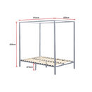 4 Four Poster Queen Bed Frame-6