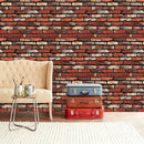 10m 3D Red Brick Print Theme Wallpaper-6