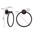 Classic Towel Bar Rail Ring Electroplated Matte Black Finish-6