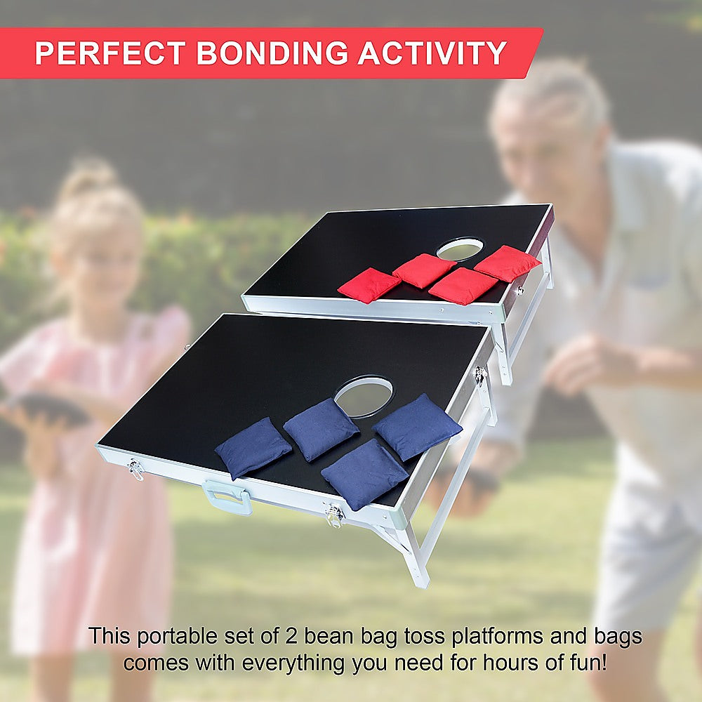 Bean Bag Toss Cornhole Game Set Aluminium Frame Portable Design