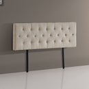 Linen Fabric Double Bed Deluxe Headboard Bedhead - Beige-4