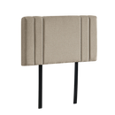 Linen Fabric Single Bed Deluxe Headboard Bedhead - Beige-1