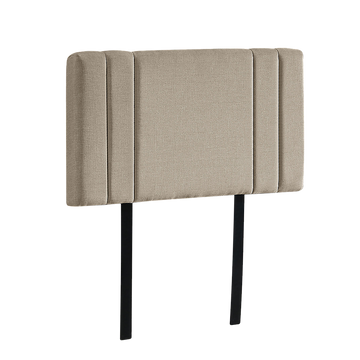 Linen Fabric Single Bed Deluxe Headboard Bedhead - Beige