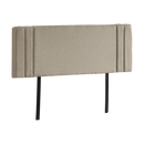 Linen Fabric King Bed Deluxe Headboard Bedhead - Beige-1