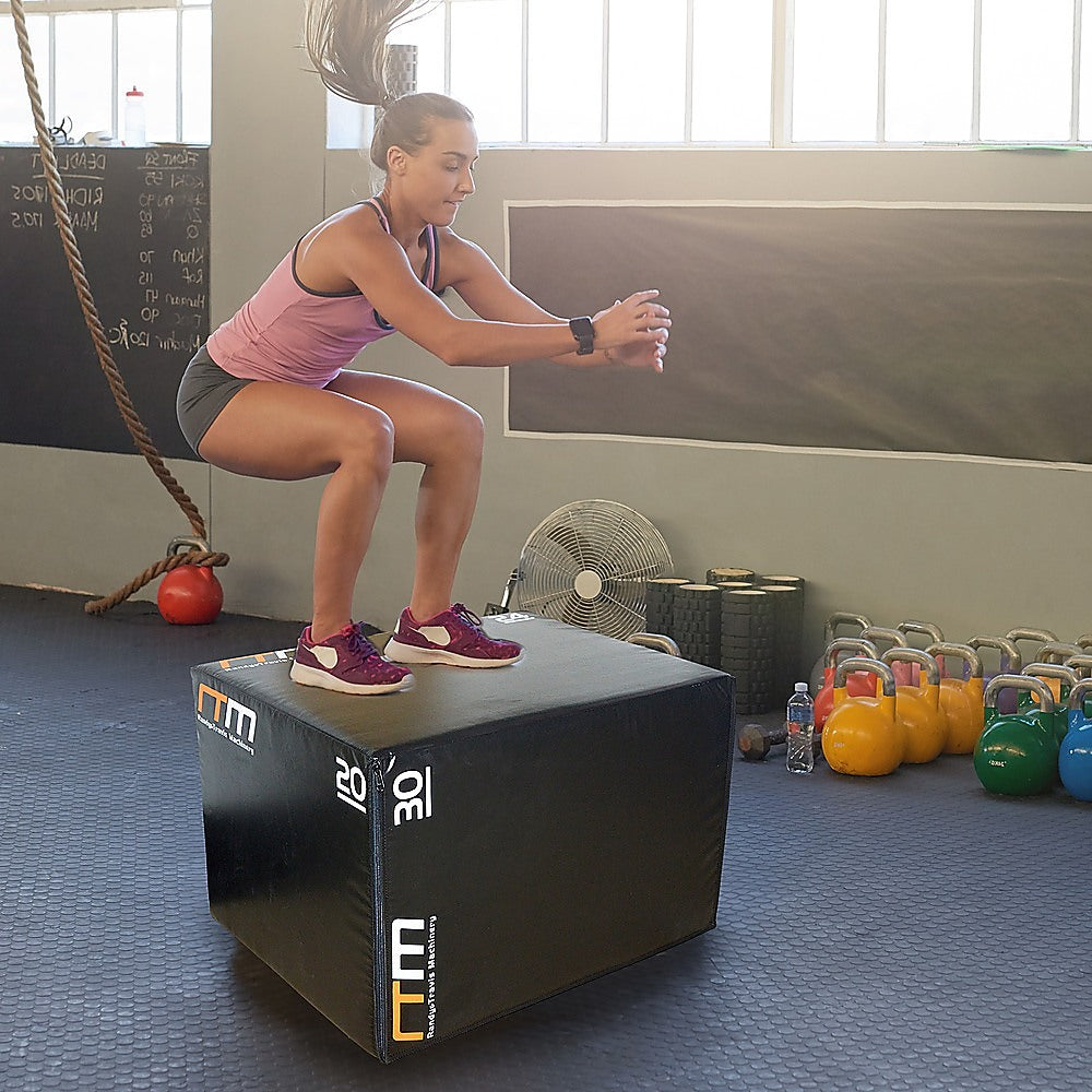 3 IN 1 Foam Plyo Games Plyometric Jump Box - 0