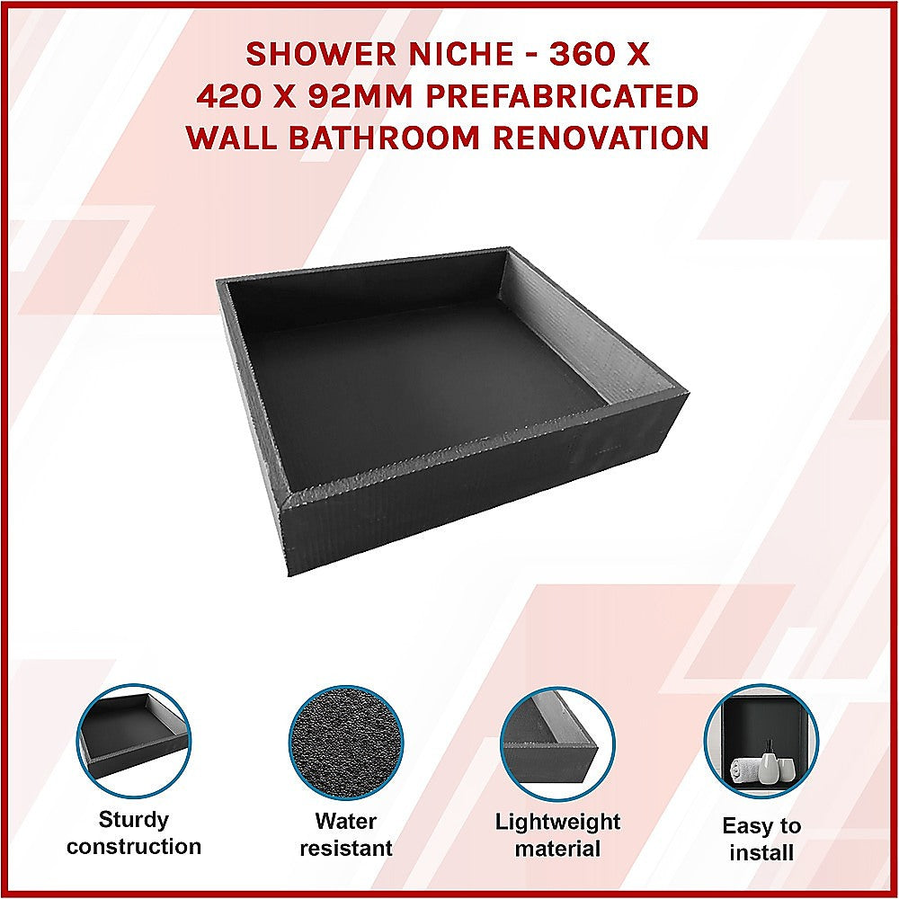 Shower Niche - 360 x 420 x 92mm Prefabricated Wall Bathroom Renovation - 0