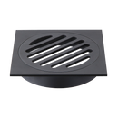Square Black Floor Grate Drain 110 mm Full Brass Construction-1