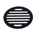 Square Black Floor Grate Drain 110 mm Full Brass Construction-6