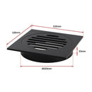 Square Black Floor Grate Drain 110 mm Full Brass Construction-12