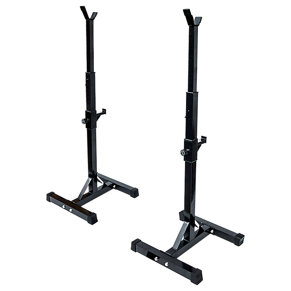 Pair of Adjustable Squat Rack Sturdy Steel Barbell Bench Press Stands GYM/HOME