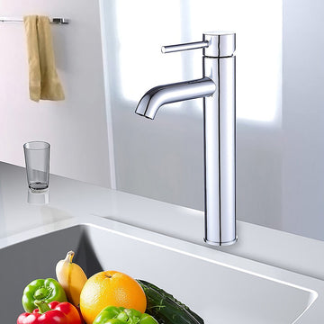 Tall Basin Mixer Tap Faucet -Kitchen Laundry Bathroom Sink - 0