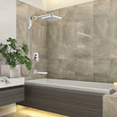 8" Rain Shower Head Straight Wall Arm Mixer Set Wall Bath Spout Outlet Tap-2