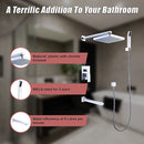 8" Rain Shower Head Straight Wall Arm Mixer Set Wall Bath Spout Outlet Tap-6
