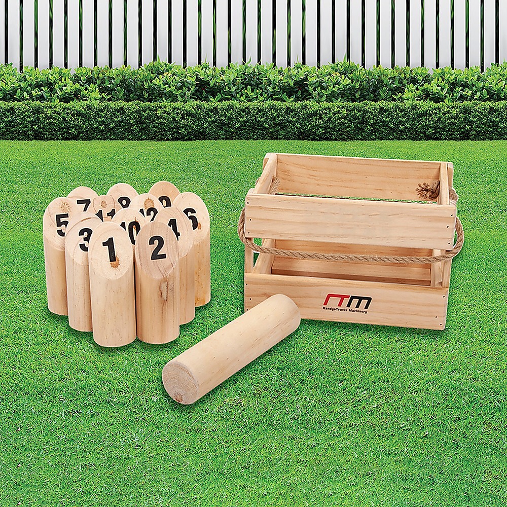 Number Toss Wooden Set Outdoor Games with Carry Case - 0