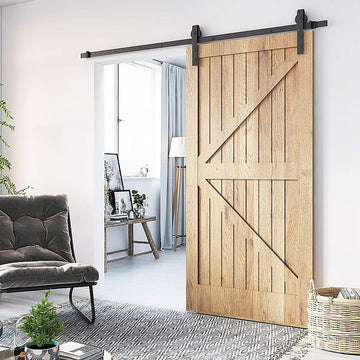 1.8m Sliding Barn Door Hardware Heavy Duty Sturdy Kit - 0
