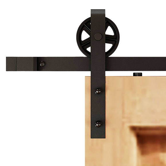 2M Big Spoke Wheel Sliding Barn Door Hardware