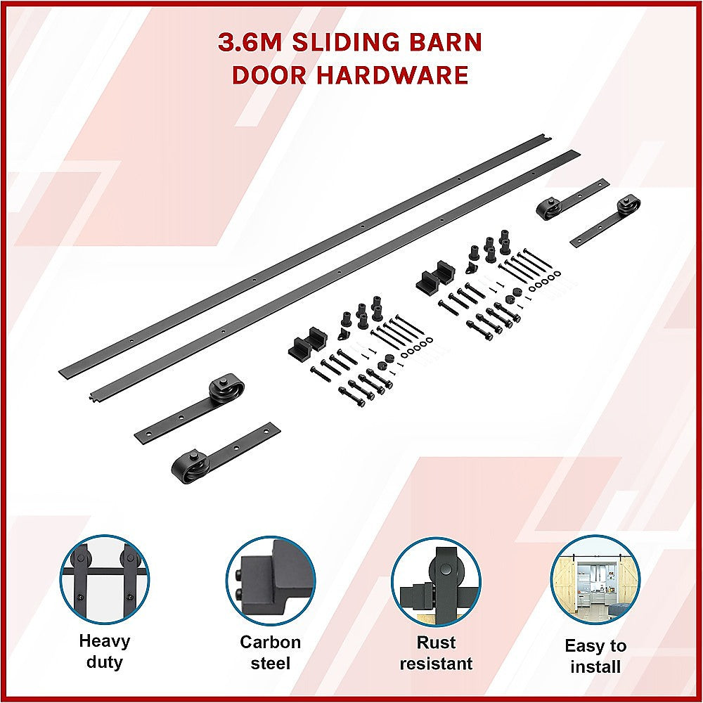 3.6m Sliding Barn Door Hardware