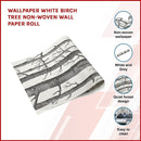 Wallpaper White Birch Tree Non-woven Wall Paper Roll-3