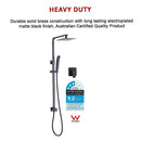 WELS 8" Rain Shower Head Set Square Dual Heads Faucet High Pressure With Mixer-11