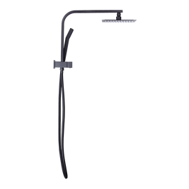 WELS 8" Rain Shower Head Set Square Dual Heads Faucet High Pressure Hand Held