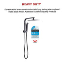 WELS 8" Rain Shower Head Set Square Dual Heads Faucet High Pressure Hand Held-11