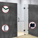 90 x 200cm Wall to Wall Frameless Shower Screen 10mm Glass By Della Francesca-4