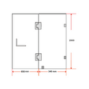 100 x 200cm Wall to Wall Frameless Shower Screen 10mm Glass By Della Francesca-6