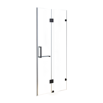 120 x 200cm Wall to Wall Frameless Shower Screen 10mm Glass By Della Francesca