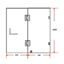 120 x 200cm Wall to Wall Frameless Shower Screen 10mm Glass By Della Francesca-5