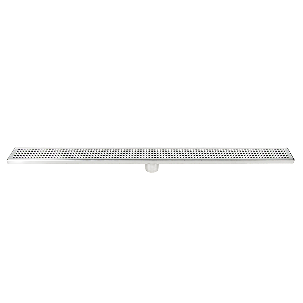 1000mm Bathroom Shower Stainless Steel Grate Drain w/Centre outlet Floor Waste Square Pattern