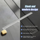 1000mm Bathroom Shower Stainless Steel Grate Drain w/Centre outlet Floor Waste Square Pattern-8