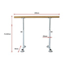 Wooden Portable Ballet Bar Stretch Barre Dance Bar 1.5M Freestanding Ballet Bar-12