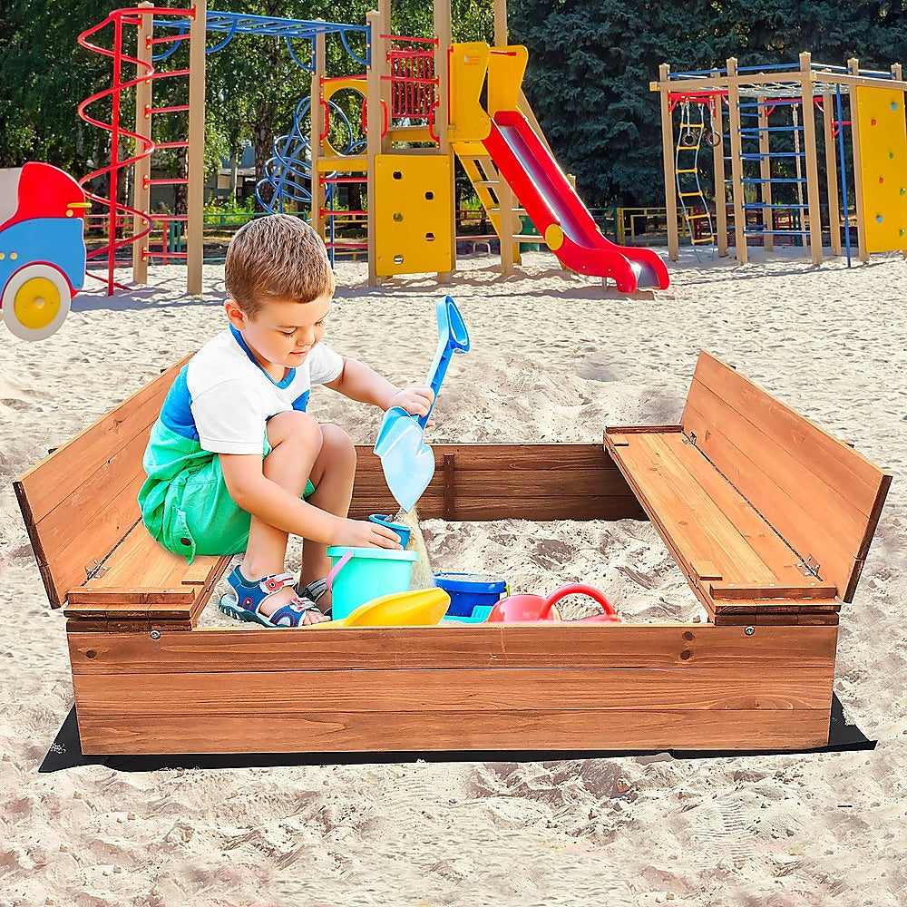 Sandpit Kids Wooden Sand box - 0
