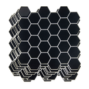 Tiles 3D Peel and Stick Wall Tile Hexagonal Mosaic Black 10 Sheets-4
