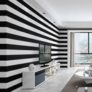 Modern Fashion Black & White Stripes Wallpaper Wall Mural-2