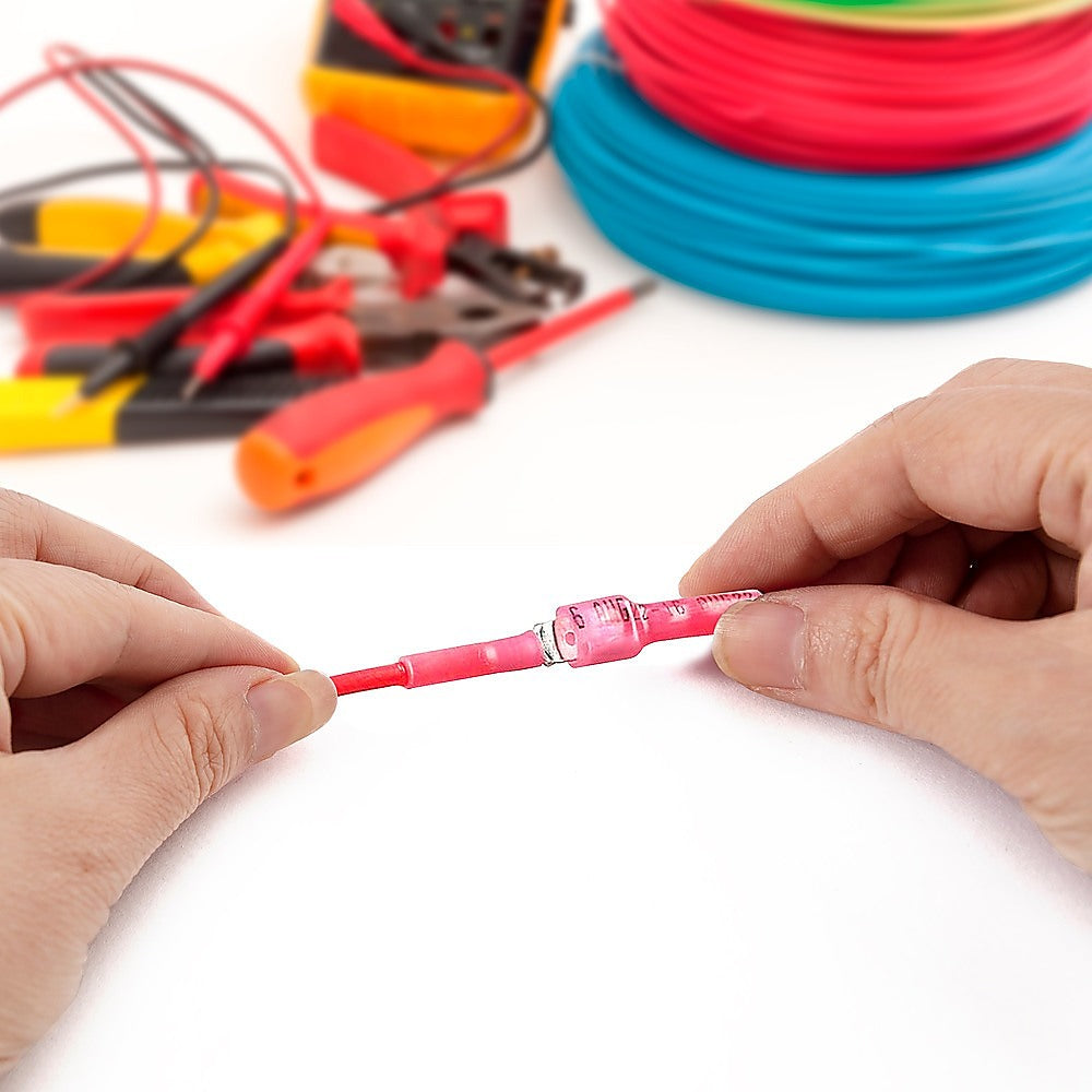 250pc Heat Shrink Spade Connectors Quick Disconnect Wire Electrical - 0