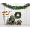 Jingle Jollys 1.8m Christmas Garland with LED lights Party Xmas Decorations-7