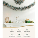 Jingle Jollys 2.7m Christmas Garland with LED Lights Snowy Decoration Xmas Party-3