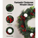 Jingle Jollys Christmas Garland with Wreath Set Ornaments Xmas Tree Decor-5
