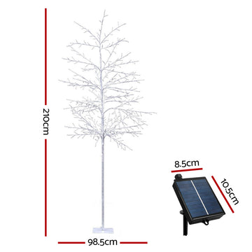 2.1M Christmas Tree 480 LED Solar Jingle Jollys - 0