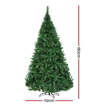 Jingle Jollys Christmas Tree 1.8m Xmas Tree Decorations 874 LED 8 Light Mode - 0