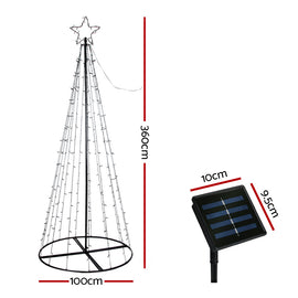 3.6M Christmas Tree 400 LED Solar Jingle Jollys - 0