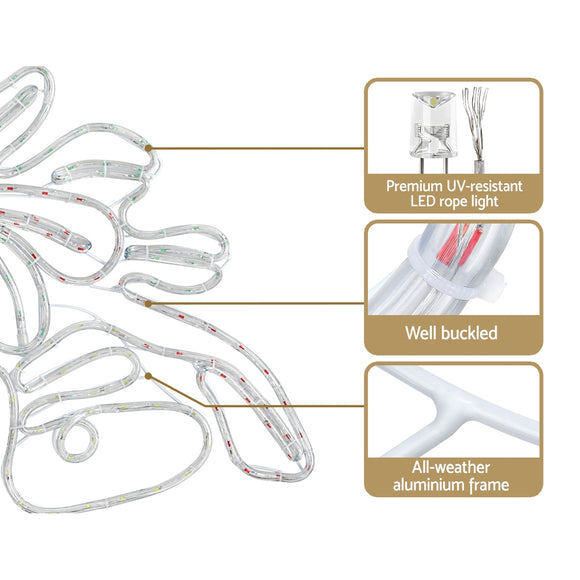 0.76M Christmas Lights 216 LED Bell Motif Light Decorations Jingle Jollys