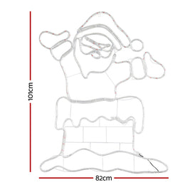 1M Christmas Lights 248 LED Santa Motif Light Decorations Jingle Jollys - 0